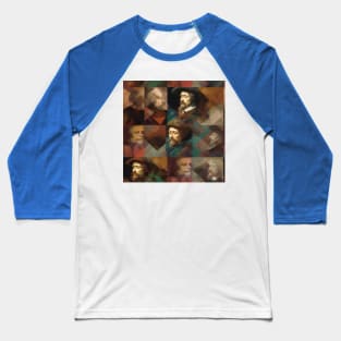 Rembrandt Paintings Mashup Baseball T-Shirt